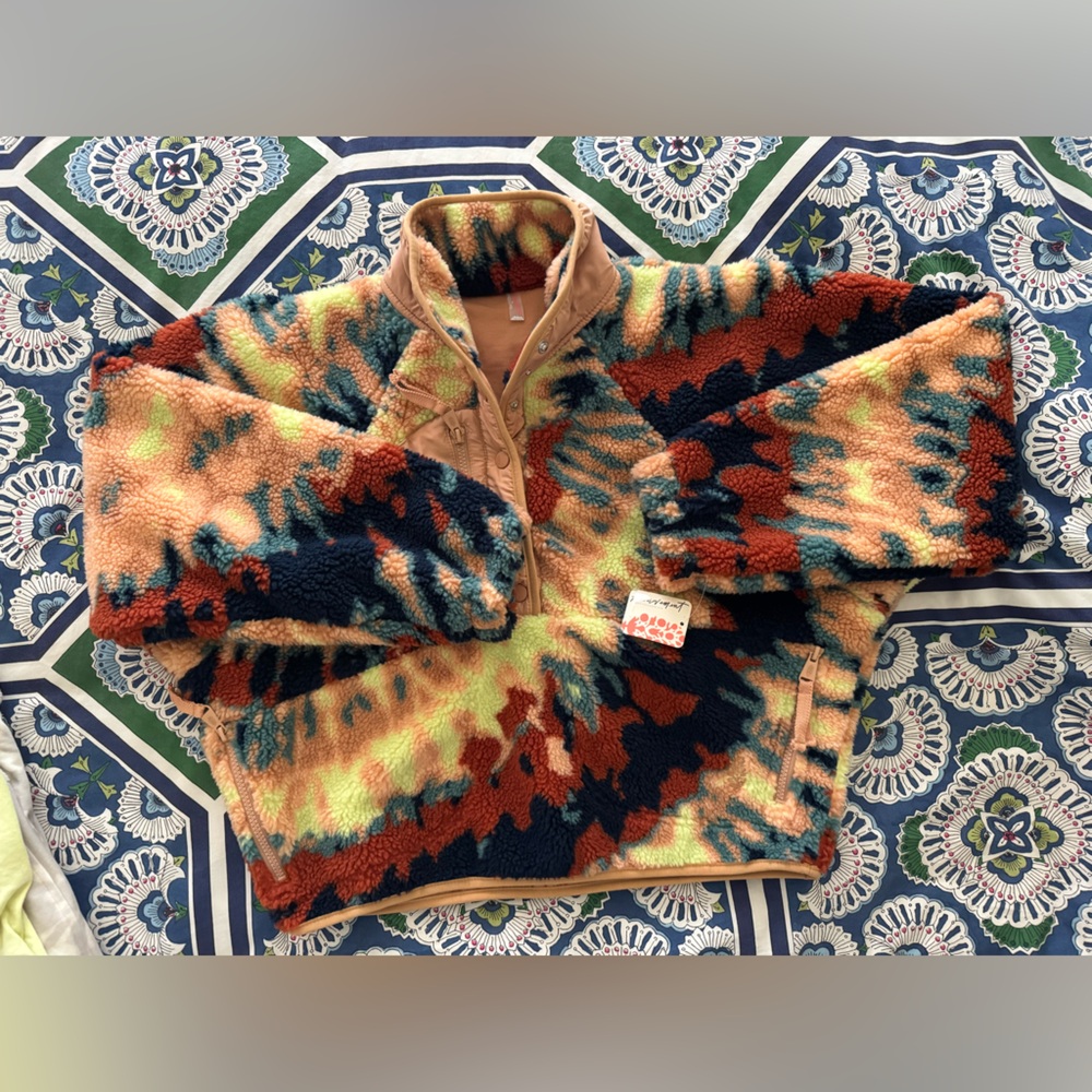 Free People Hit the Slopes Pullover Oasis Combo Aurora Jacket XS - Picture 7 of 10